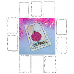 ADVENTSKALENDER 22. Dezember - Stickserie - ITH Postkarte Doodle Rahmen Vol. 2